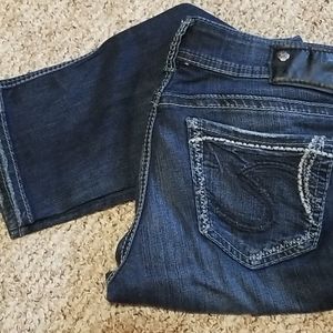 Silver jean suki mid capri